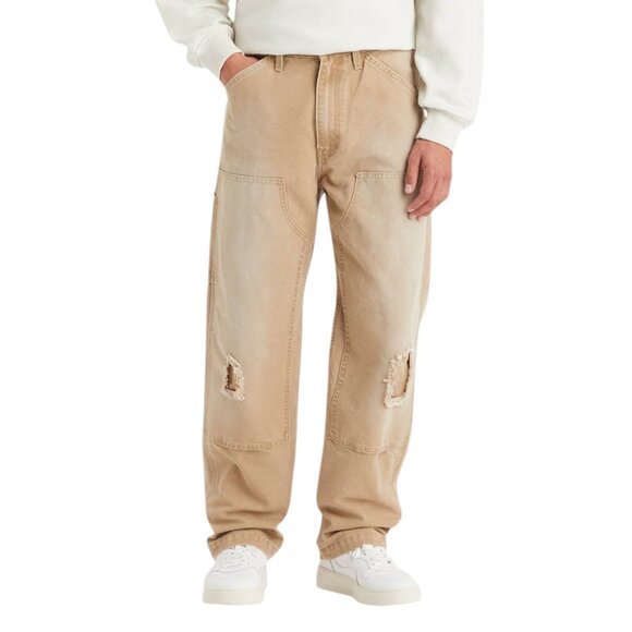 Levi's Workwear 568 Loose Double-knee Men's Pants Size 31x32 Distressed Tan NWT - Picture 1 of 14